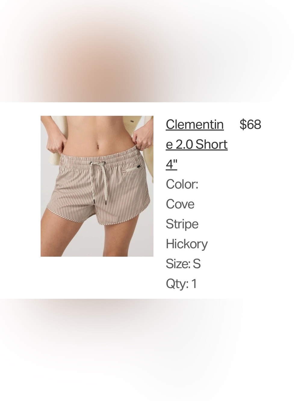Vuori Clementine 2.0 Short 4" Sz S